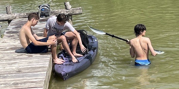 Kayaking in the lake